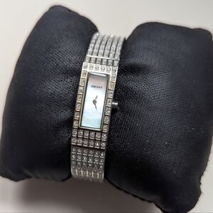 DKNY Silver Bracelet Watch with Crystal Details